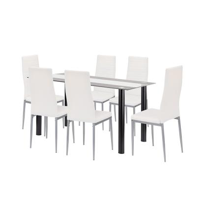 Leziter Set de masă Denton 6 1 alb-gri Mobalis Homvera