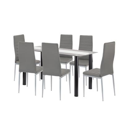 Leziter Set de masă Denton 6 1 gri-gri Mobalis Homvera
