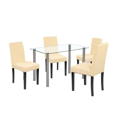 Leziter Set de masă Karin 4 1 alb-bej Mobalis Homvera