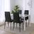 Leziter Set de masă Liana 4 1 negru Mobalis Homvera
