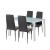 Leziter Set de masă Liana 4 1 negru Mobalis Homvera