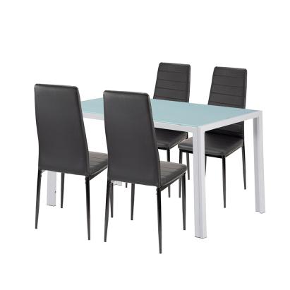 Leziter Set de masă Liana 4 1 negru Mobalis Homvera