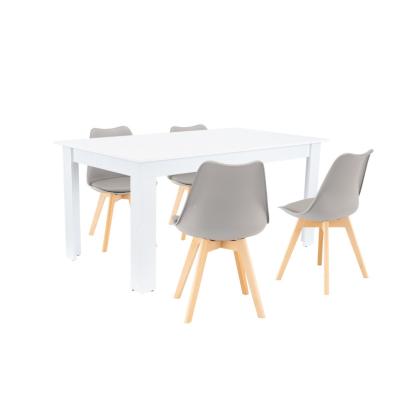 Leziter Set de masă Lola 4 1 gri-alb Mobalis Homvera