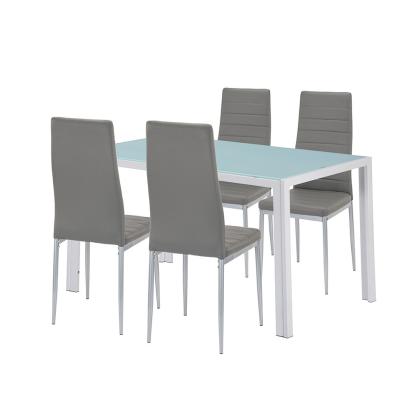 Leziter Set de masă Mabel 4 1 gri-gri Mobalis Homvera