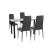 Leziter Set de masă Mezza 4 în 1 negru-negru Mobalis Homvera