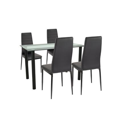 Leziter Set de masă Mezza 4 în 1 negru-negru Mobalis Homvera