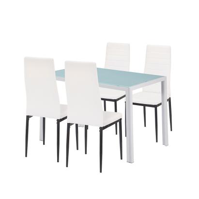 Leziter Set de masă Midland 4 1 alb-negru Mobalis Homvera