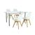 Leziter Set de masă Midori 4 1 alb Mobalis Homvera