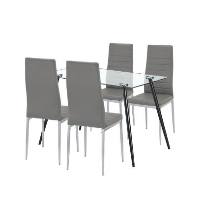 Leziter Set de masă Nash 4 1 gri-gri Mobalis Homvera