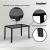 Leziter Set de masă Nicole 4 1 negru Mobalis Homvera