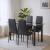 Leziter Set de masă Norman 4 1 negru Mobalis Homvera
