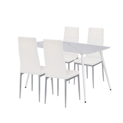 Leziter Set de masă Renton 4 1 alb-gri Mobalis Homvera