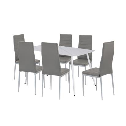 Leziter Set de masă Renton 6 1 gri-gri Mobalis Homvera