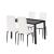 Leziter Set de masă Rowan 4 1 alb-negru Mobalis Homvera