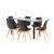 Leziter Set de masă Zelma 6 1 negru Mobalis Homvera