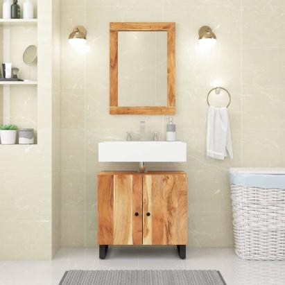 Set mobilier de baie, 2 piese, lemn masiv de acacia GartenMobel Dekor