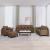 Set de canapele cu perne, 4 piese, maro, textil GartenMobel Dekor