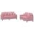 Set de canapele cu perne, 2 piese, roz, catifea GartenMobel Dekor
