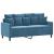 Set de canapele cu perne, 2 piese, albastru, catifea GartenMobel Dekor