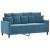 Set de canapele cu perne, 3 piese, albastru, catifea GartenMobel Dekor