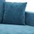 Set de canapele cu perne, 3 piese, albastru, catifea GartenMobel Dekor