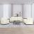 Set de canapele, 3 piese, crem, catifea GartenMobel Dekor