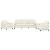 Set de canapele cu perne, 3 piese, crem, catifea GartenMobel Dekor