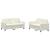 Set canapea 2 piese, crem, catifea GartenMobel Dekor