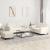 Set de canapele cu perne, 3 piese, crem, catifea GartenMobel Dekor