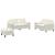 Set de canapele cu perne, 3 piese, crem, catifea GartenMobel Dekor