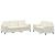 Set de canapele cu perne, 2 piese, crem, catifea GartenMobel Dekor