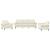 Set de canapele cu perne, 3 piese, crem, catifea GartenMobel Dekor