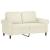 Set de canapele cu perne, 3 piese, crem, catifea GartenMobel Dekor