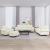 Set de canapele cu perne, 4 piese, crem, catifea GartenMobel Dekor
