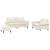 Set de canapele cu perne, 3 piese, crem, catifea GartenMobel Dekor