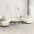 Set de canapele cu perne, 3 piese, crem, catifea GartenMobel Dekor
