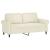 Set de canapele cu perne, 3 piese, crem, catifea GartenMobel Dekor