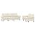 Set de canapele cu perne, 2 piese, crem, catifea GartenMobel Dekor