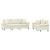 Set de canapele cu perne, 2 piese, crem, catifea GartenMobel Dekor