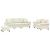 Set de canapele cu perne, 3 piese, crem, catifea GartenMobel Dekor