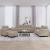 Set de canapele cu perne, 4 piese, gri taupe, microfibră GartenMobel Dekor