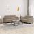 Set de canapele cu perne, 2 piese, gri taupe, microfibră GartenMobel Dekor