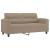 Set de canapele cu perne, 2 piese, gri taupe, microfibră GartenMobel Dekor