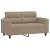 Set de canapele cu perne, 2 piese, gri taupe, microfibră GartenMobel Dekor