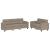 Set de canapele cu perne, 2 piese, gri taupe, microfibră GartenMobel Dekor