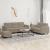 Set de canapele cu perne, 3 piese, gri taupe, microfibră GartenMobel Dekor