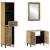 Set mobilier de baie, 3 piese, lemn masiv de mango GartenMobel Dekor