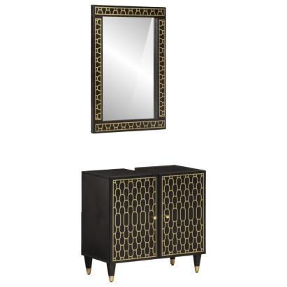 Set mobilier de baie, 2 piese, lemn masiv de mango GartenMobel Dekor