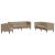 Set canapele Chesterfield cu 3 locuri, cappuccino, piele eco. GartenMobel Dekor