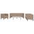 Set canapele Chesterfield cu 3 locuri, cappuccino, piele eco. GartenMobel Dekor